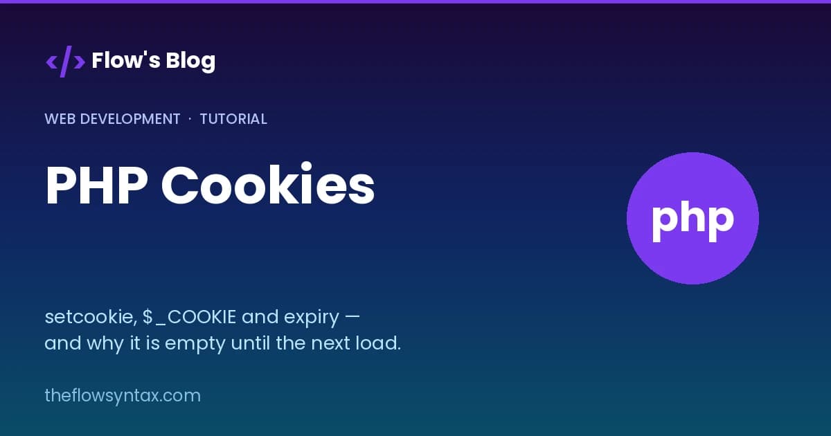 PHP Cookies: setcookie, $_COOKIE and Expiry
