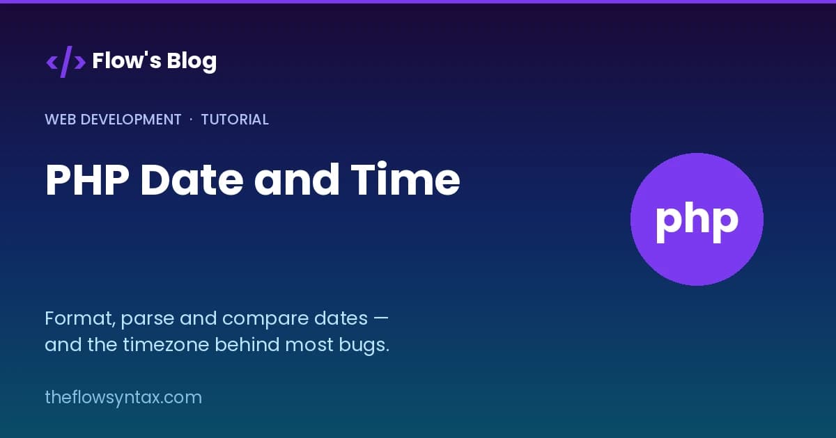PHP Date and Time: Format, Parse and Compare Dates