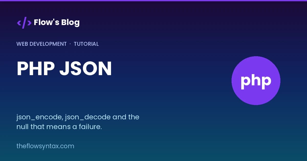 PHP JSON: json_encode and json_decode Explained