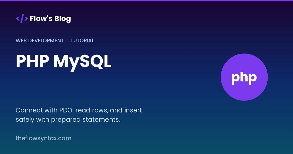 PHP MySQL: Connect, Query and Insert Safely