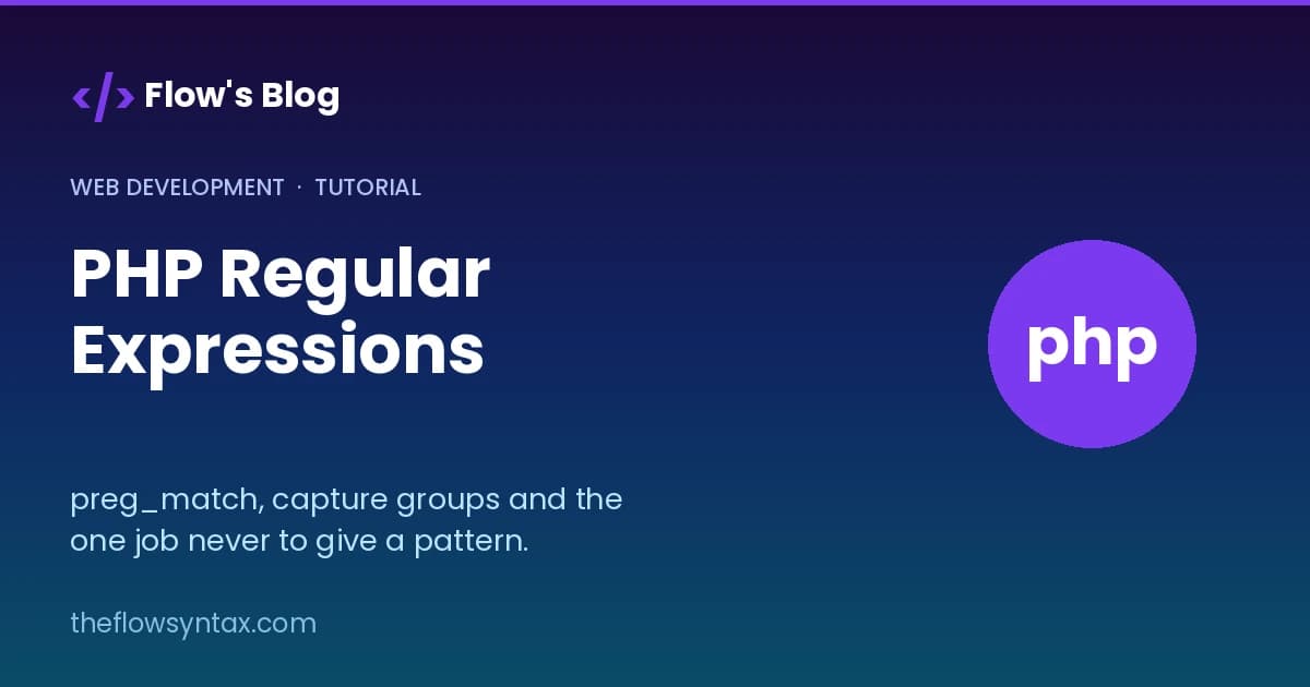 PHP Regex: preg_match, preg_replace and Capture Groups
