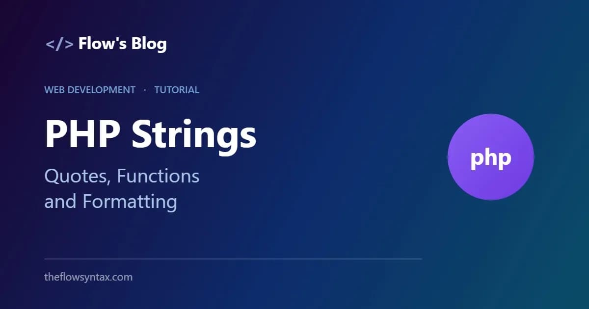 PHP Strings: Quotes, Functions and Formatting