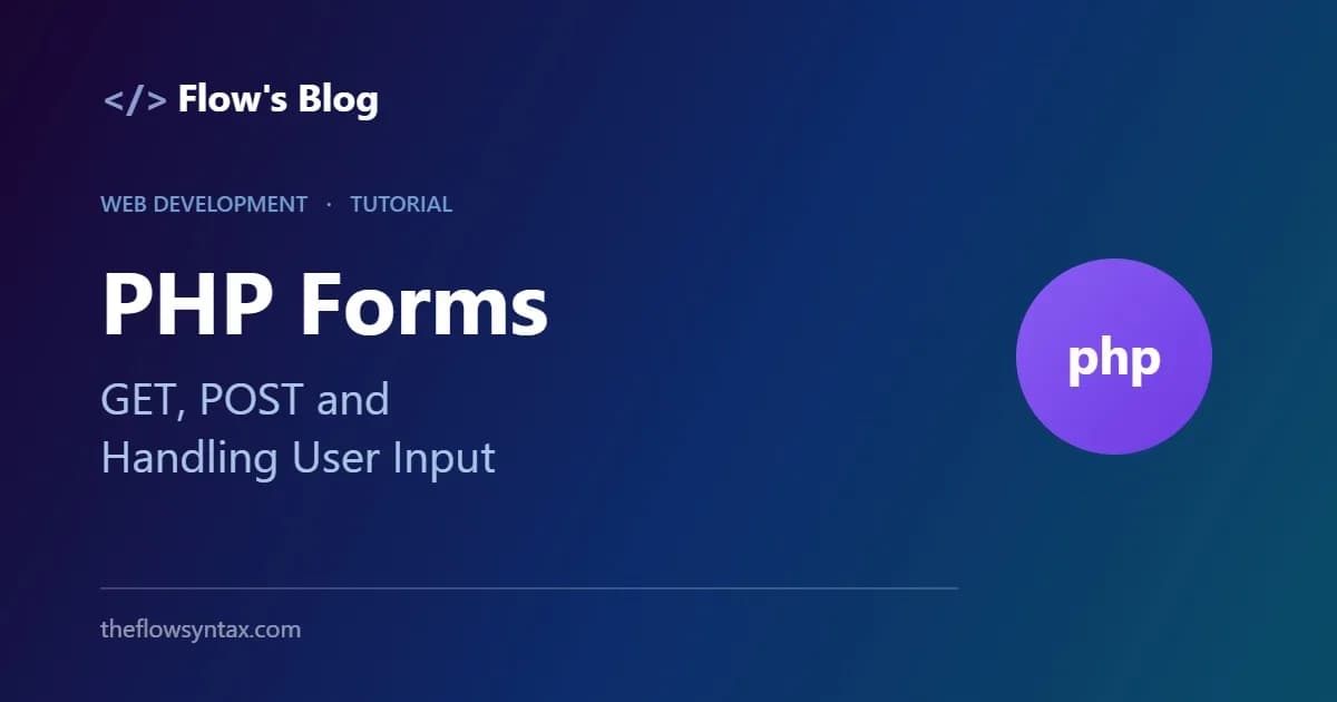 PHP Forms: GET, POST and Handling User Input