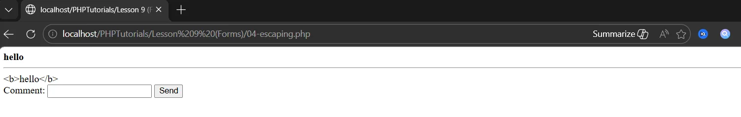 PHP forms validation errors: name is required and the email does not look right